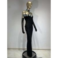 Verano vendaje 2025 mujeres celebridad Sexy Dias cristal negro Maxi vestido ceñido largo elegante vestido de fiesta de noche - details 1