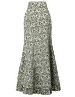 Falda larga con estampado Vintage para mujer, vestido Punk, cola de pez, cola de sirena, vendaje con cordones, cintura alta - details 1