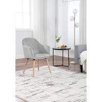 Estilo Vintage Juego de 1, Silla Cocina, Silla Nordica con Respaldo y Reposabrazos, Tela Pana, Estructura - details 6