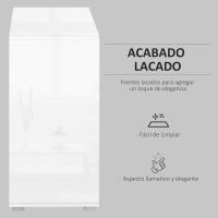 Marco de Estante Blanco Brillante Diseño Ajustable con Apertura a Presión 79x36x74 cm - details 1