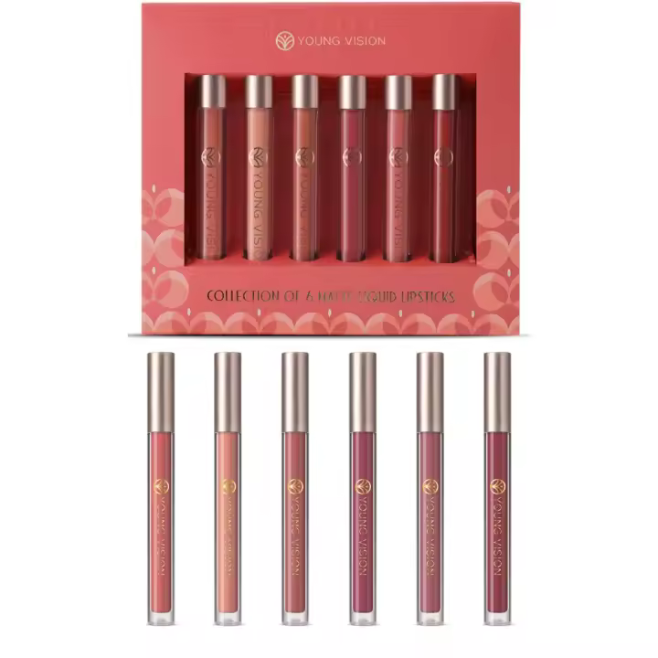 Mate-Lápiz Labial Líquido de 6 piezas, juego de Regalo, Impermeable, Antiadherente, Brillo de Labios - 1