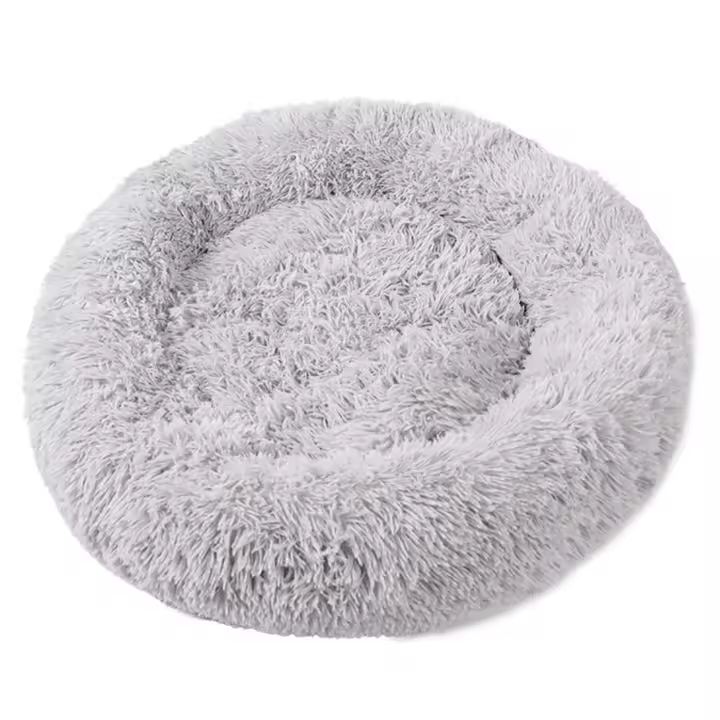 Cama de Mascota Suave y Segura Diseño Redondo y Mullido para Animales de Compañía - 1