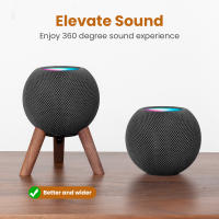 Soporte de madera Real para Homepod, Mini trípode con marco de Metal, Mini altavoz para el hogar, decoración de habitación, regalo - details 1