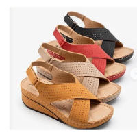 Sandalias de Mujer de Verano Transpirables con Cuña Cosida de Gran Tamaño 2025 - details 2
