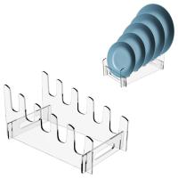 Escurridor de platos acrílico, gran capacidad de almacenamiento, soporte de un solo nivel, 5 rejillas - details 7