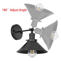 Lámpara de Pared Industrial Ajustable Vintage para Restaurantes Dormitorio Cocina con Base e27 Iluminación Interior Material de Lámpara de Hierro - details 0