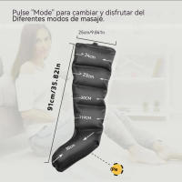 Botas de recuperación con compresión neumática - 4 cámaras de drenaje linfático, presión ajustable, alivio de la hinchazón y la fatiga muscular para las piernas - details 3
