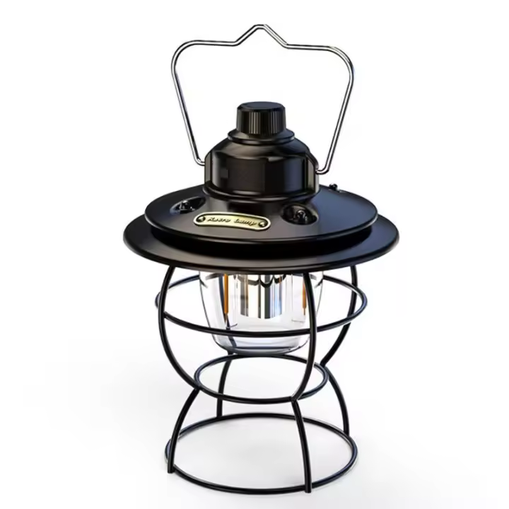 Linterna de Camping Retro para exteriores, lámpara colgante Vintage para jardín, Patio, decoración de fiesta de Navidad, tienda de carga USB, luz nocturna - 1