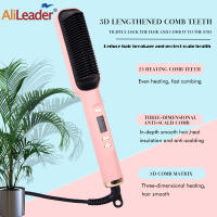 Peine caliente 3 en 1 para peinar el cabello, alisador y rizador profesional, peine eléctrico de calentamiento rápido - details 10