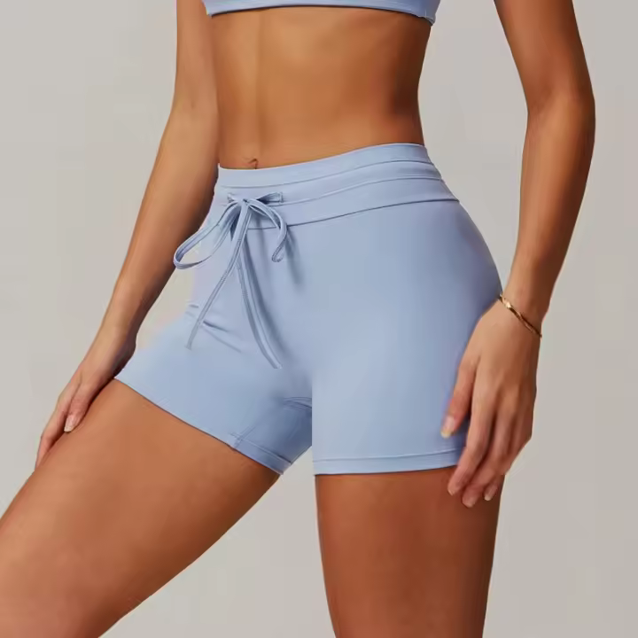Sensación de nube para levantar las nalgas, pantalones cortos de Yoga de cintura alta para el vientre, pantalones deportivos de secado rápido, pantalones cortos deportivos ajustados transpirables para mujer - 1