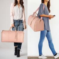 Traje plegable de las mujeres bolsa de viaje multifuncional de gran capacidad de gran PU bolsa de equipaje de mano - details 6