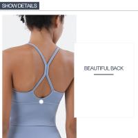 Sujetador deportivo de nailon S-XL para mujer, Bralette, ropa interior transpirable, Leggings deportivos, Top Sexy, 10 colores - details 5