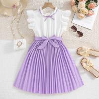 Falda Plisada de Khaki para Niñas Mangas de Pétalo Blanco Estilo Preppy para Cumpleaños - details 36