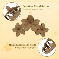 Paquete de 6 pinzas para el pelo con forma de flor, pinzas para el pelo para damas y niñas, pinzas para el pelo grandes mate para cabello grueso, pinzas para el pelo antideslizantes y fuertes - details 2