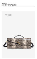 Bolso bandolera de un solo hombro de noche de moda de alta gama tejido a mano con patrón de serpiente para mujer - details 12