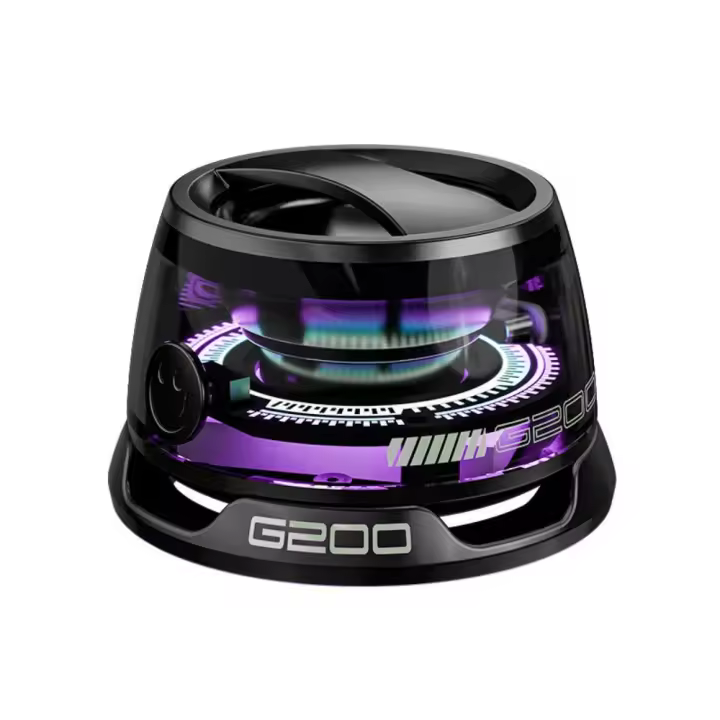 Mini Altavoz Bluetooth 2 en 1, Subwoofer de sonido estéreo magnético, caja de sonido inalámbrica creativa con iluminación RGB, soporte para teléfono - 1