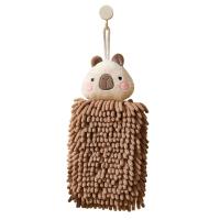 Toallas de mano colgantes de capibara montadas en la pared, toallas de mano de chenilla gruesas de secado rápido, toallas de microfibra suaves reutilizables para cocina - details 6