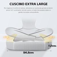 Silla de Oficina con Tejido de Alta Tecnología, Silla Gamer Silla Ordenador con Reposapiés, Cadeira Gaming Chair Silla de Ordenador, Adultos, Adolescentes (Negro) - details 2