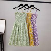 Vestido floral con tirantes, falda estampada con diseño de gasa nueva para mujer - details 0