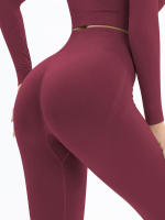 Mallas de Yoga sin costuras para mujer, pantalones deportivos de cintura alta, Leggings de gimnasio, pantalones de entrenamiento de realce, Leggings para correr y Fitness - details 19