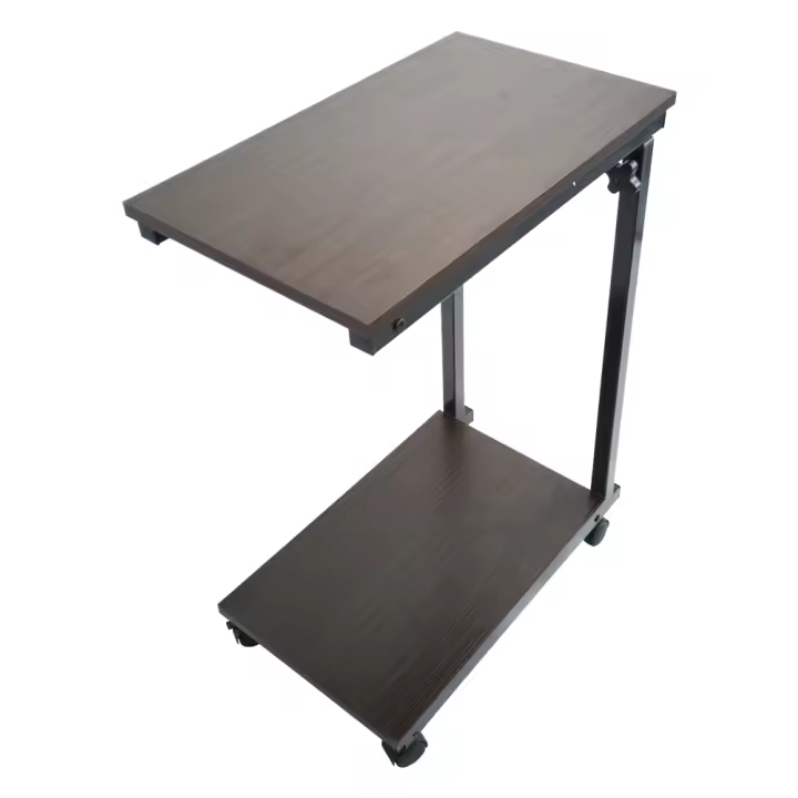 Mesa de Computadora Portátil KKTONER Mesa Auxiliar Plegable con Ruedas Altura Ajustable - 1