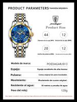 Reloj multifuncional de marca suiza para hombre nuevo reloj de cuarzo de moda a prueba de agua - details 0