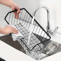 Cesta de acero inoxidable, organizador de iluminación para frutas y drenaje, estante para verduras y especias montado en la pared, utensilios de cocina - details 5