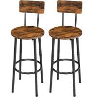 Juego de Dos Taburetes de Bar Industrial Altura Ajustable, Fácil Montaje, Negro EBK32BY01G1 - details 9