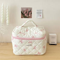 Bolsa de cosméticos de maquillaje portátil, bolsa de transporte ligera con cremallera, regalo perfecto para madre y novia - details 1