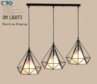 Lámpara colgante Vintage de tela de hierro, pantalla negra para restaurante, casa de té, cadena de hierro para interiores - details 7