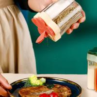 Tarro sazonador de camping con tapa, compartimento transparente para especias, salero y pimentero para barbacoas de cocina al aire libre - details 4