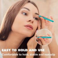 Aguja De Cejas De Acero Inoxidable Colorida Herramienta De Maquillaje Para Eliminar Cabello Fino Con Pinzas Slanted - details 3