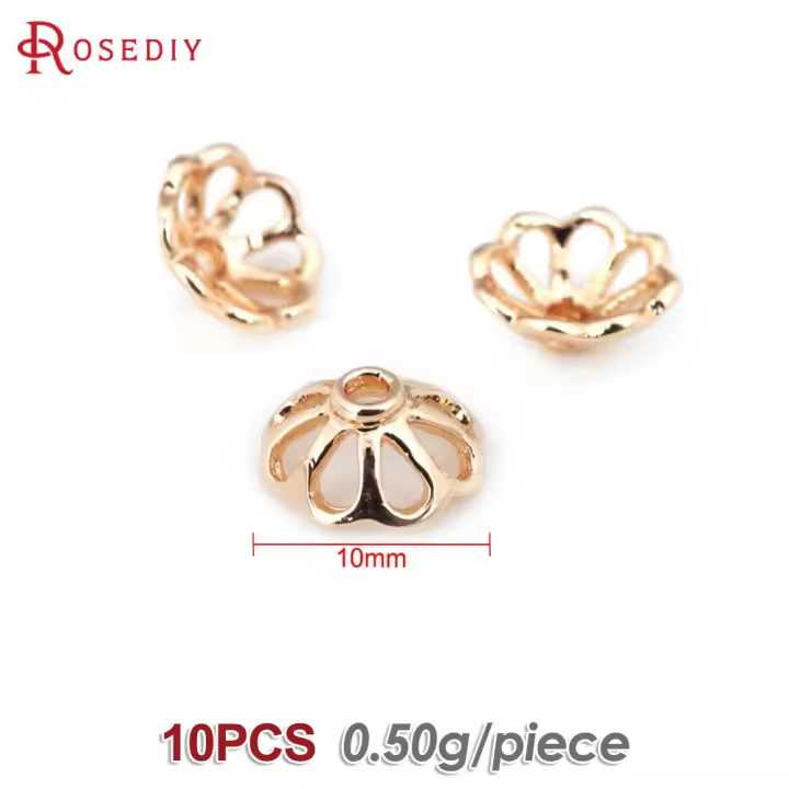 Tapas de Abalorios de Brasso Dorado 18K de Alta Calidad Accesorios de Joyería DIY para Collares y Pendientes - 1