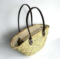 Artículos populares, bolsos de viaje de verano hechos a mano con hierba personalizada para mujer, bolso de vacaciones en la playa, bolso de mano con asa de Pu - details 4
