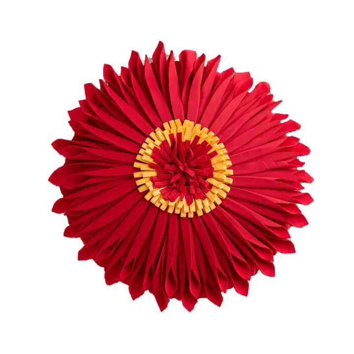Funda de almohada con forma de flor, funda de almohada con margaritas en 3D, sofá y cama - 1