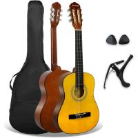 Pack de guitarra clásica española de tamaño 1/4 para niños XF de 3rd Avenue, Guitarra acústica con cuerdas de nylon, funda de transporte, cejilla y púas, Natural - details 6