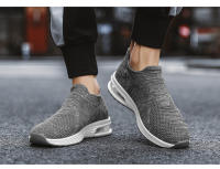 Zapatos corrientes del cojín de aire de los deportes ocasionales de la malla respirable perezosa del corte bajo de los hombres tejidos mosca - details 14