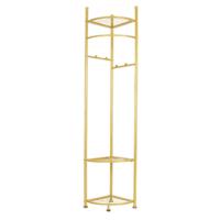 Perchero Ropa de Pie, Colgador de Metal y Mármol Multicolgador con 9 Ganchos y 3 Estantes en Forma de Árbol para Entrada Recibidor Pasillo Dormitorio 32 x 172, 5 cm - details 8