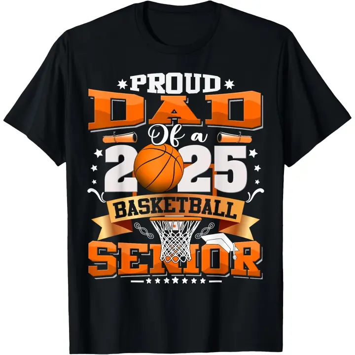 Orgulloso papá de un 2025 Senior Basketball Graduate Grad 2025 camiseta para hombre - 1