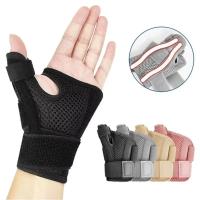 Muñequera de nailon para pulgar, férula Flexible para Tendinitis, banda protectora de muñeca, protector de muñeca elástico ajustable ligero para el hogar - details 5