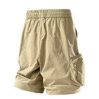 Pantalones cortos informales para hombre de calle al aire libre, pantalones cortos deportivos holgados y transpirables de verano, pantalones cortos Cargo con múltiples bolsillos a la moda para hombre - details 4