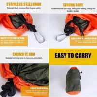 Single Person Outdoor Camping Hammock With Nylon Color Matching Hammock High Strength Parachute Fabric Portable Hanging Bed - details 4