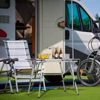 Mesa de camping, mesa plegable de aluminio con bolsa de transporte, altura ajustable - details 2
