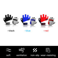 Guantes de ciclismo para bicicleta de montaña, antideslizantes, amortiguadores, acolchados, medio dedo, accesorios deportivos cortos - details 14