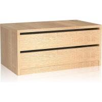 Armario Dos cajones, Mueble Auxiliar Almacenamiento Dormitorio, Modelo Uniq, Color Blanco, Medidas: 77 cm (Largo) x 38 cm (Alto) x 45 cm (Fondo) - details 10