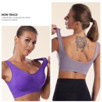 Sujetador deportivo de color sólido para mujer, top de fitness, gimnasio, yoga, entrenamiento atlético, suave, acolchado - details 15