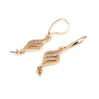 Latón color oro de 18 quilates, compatible con cuentas de medio agujero con ganchos de medio pasador para pendientes, joyería de alta calidad, accesorios para manualidades. - details 20