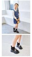 Botas cortas para niños nuevas de cuero de lona de caña alta de otoño e invierno - details 6