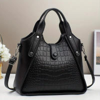 Bolso de hombro con patrón de cocodrilo a la moda para mujer - Bolso de piel sintética de estilo casual con cierre de cremallera, forro de poliéster, correa ajustable, diseño de transporte elegante - details 5