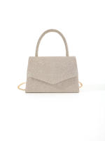 Mini nicho fino brillo mano llevar banqueta oblicuo span bolsa de cena - details 11